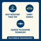 Heavy-Duty Grilling Compact Camp Table 20 - Choice 513 - Portable Camping Table with Heat-Resistant Countertop Detail
