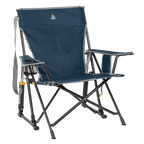 Heavy-Duty Freestyle Kickback Rocker - Choice 345 - Heavy-Duty Kickback Rocker with Beverage Holder - Heathered Indigo