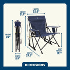 Heavy-Duty Freestyle Kickback Rocker - Choice 345 - Heavy-Duty Kickback Rocker with Beverage Holder Detail