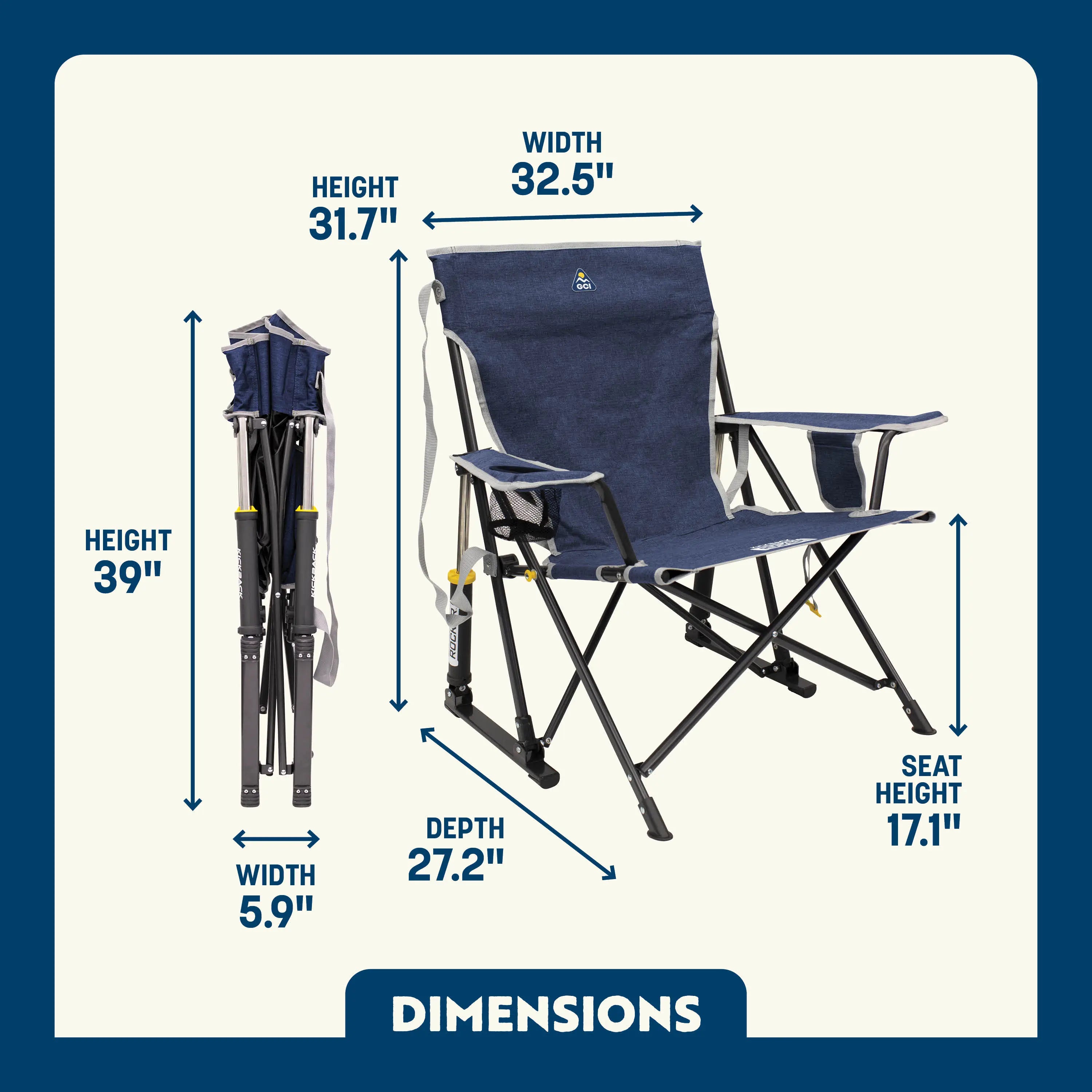 Heavy-Duty Freestyle Kickback Rocker - Choice 345 - Heavy-Duty Kickback Rocker with Beverage Holder Detail