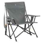 Heavy-Duty Freestyle Kickback Rocker - Choice 345 - Heavy-Duty Kickback Rocker with Beverage Holder - Heathered Pewter