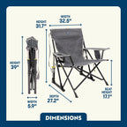 Heavy-Duty Freestyle Kickback Rocker - Choice 345 - Heavy-Duty Kickback Rocker with Beverage Holder Detail
