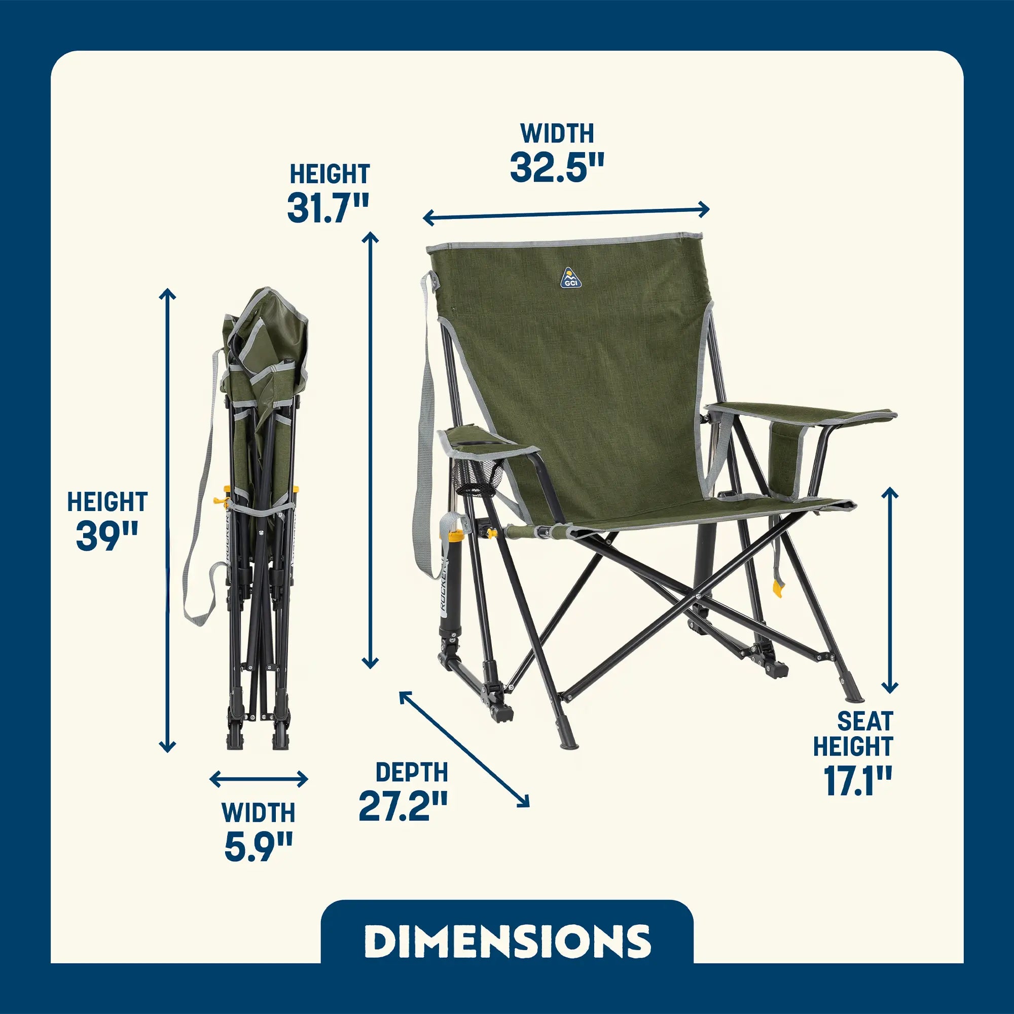 Heavy-Duty Freestyle Kickback Rocker - Choice 345 - Heavy-Duty Kickback Rocker with Beverage Holder Detail
