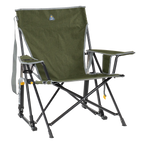 Heavy-Duty Freestyle Kickback Rocker - Choice 345 - Heavy-Duty Kickback Rocker with Beverage Holder - Heathered Loden