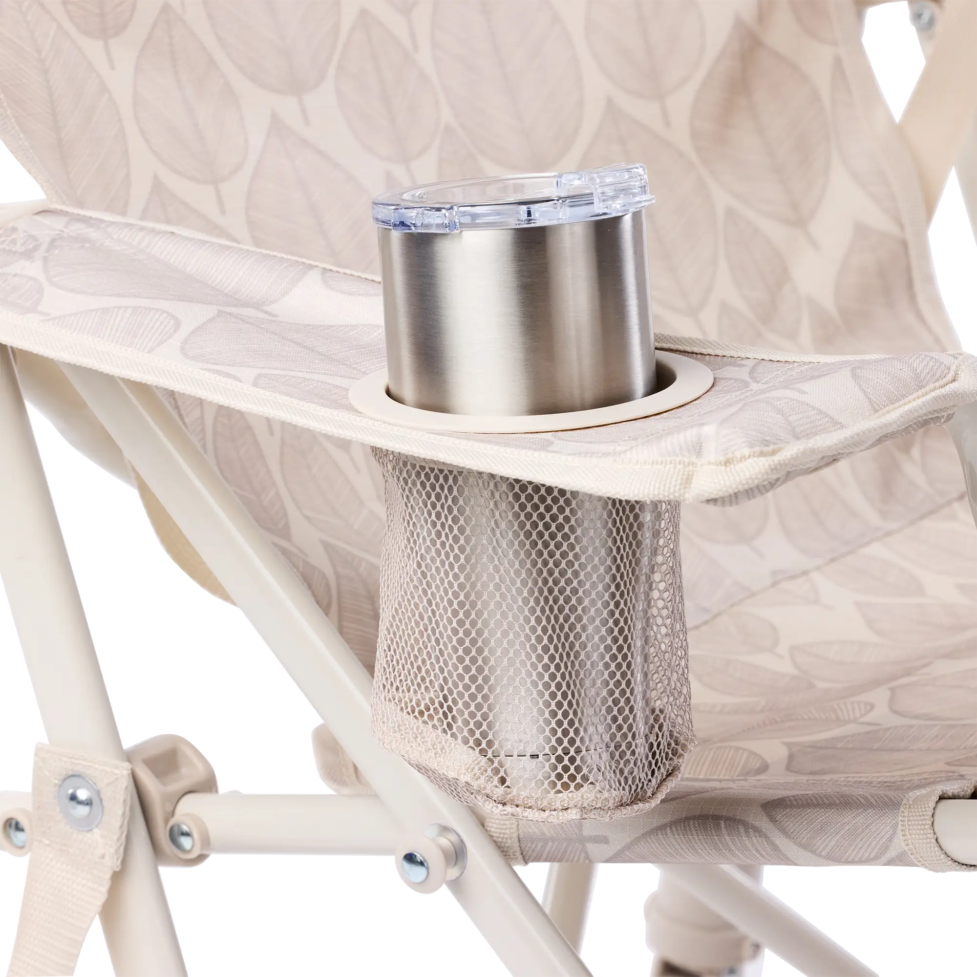 Heavy-Duty Freestyle Kickback Rocker - Choice 345 - Heavy-Duty Kickback Rocker with Beverage Holder Detail