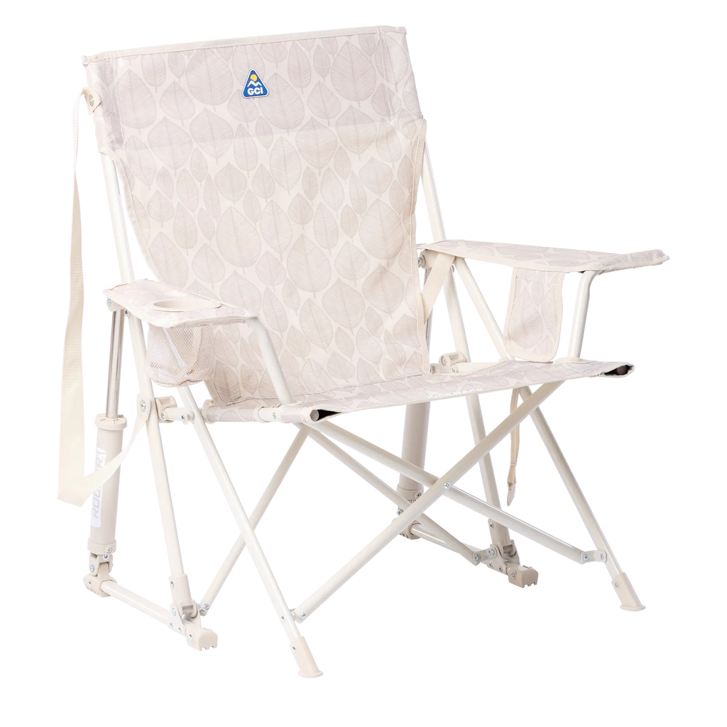 Heavy-Duty Freestyle Kickback Rocker - Choice 345 - Heavy-Duty Kickback Rocker with Beverage Holder - Soft Neutral Leaf