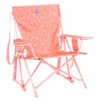 Heavy-Duty Freestyle Kickback Rocker - Choice 345 - Heavy-Duty Kickback Rocker with Beverage Holder - Soft Pink Leaf