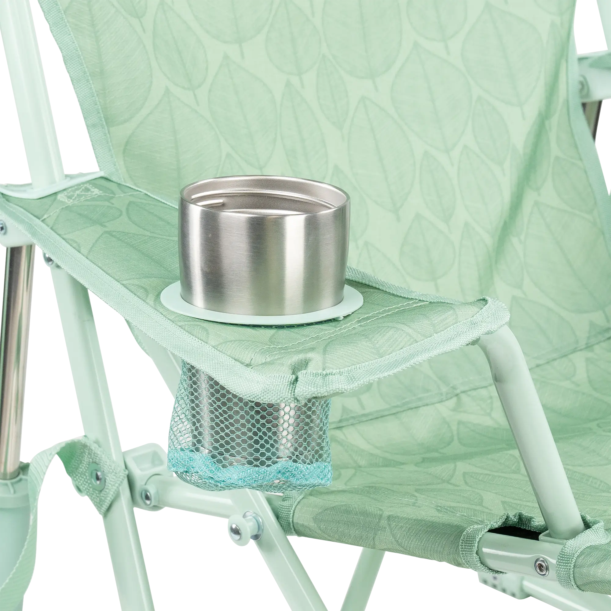 Heavy-Duty Freestyle Kickback Rocker - Choice 345 - Heavy-Duty Kickback Rocker with Beverage Holder Detail