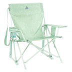 Heavy-Duty Freestyle Kickback Rocker - Choice 345 - Heavy-Duty Kickback Rocker with Beverage Holder - Pastel Green Leaf