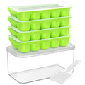 top-tier Ice Cube Tray with Lid and Bin - 4 Pack Collection