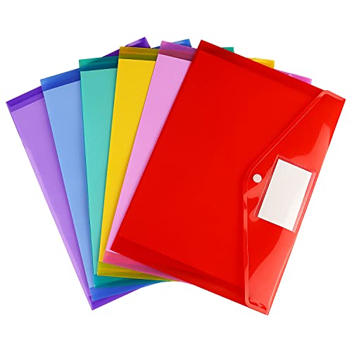 Modern 6 Pack Clear Document Folders Plastic Envelopes Poly Envelopes