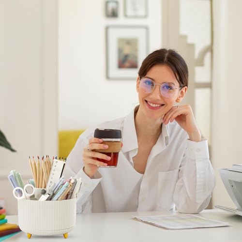 Modern SKYDUE 360 Rotating Plastic Desk Pen Organizer with 5 Kit