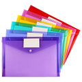Modern 6 Pack Clear Document Folders Plastic Envelopes Poly Envelopes