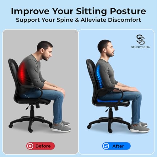 luxury SelectSoma Double-Thick Gel Seat Cushion for Long Sitting for Daily Use