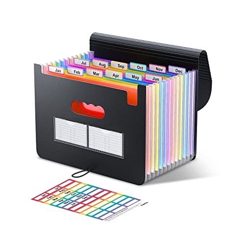 Modern ThinkTex Accordion File Organizer, 12 - Pocket Expanding File Set