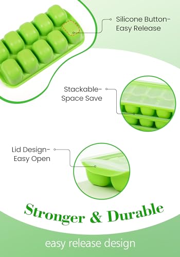 top-tier Ice Cube Tray with Lid and Bin - 4 Pack Collection