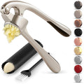 upgraded Zulay Kitchen upgraded Garlic Press Set - Rust Essentials