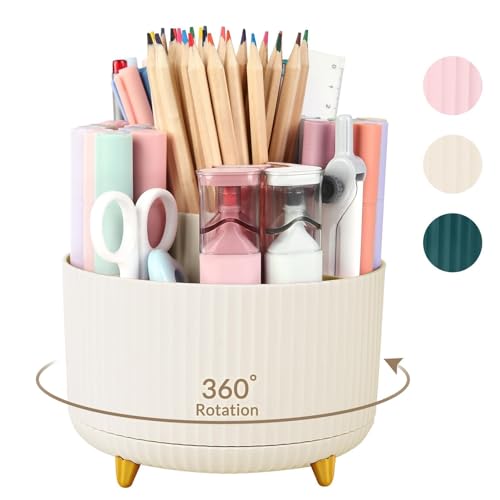 Modern SKYDUE 360 Rotating Plastic Desk Pen Organizer with 5 Kit
