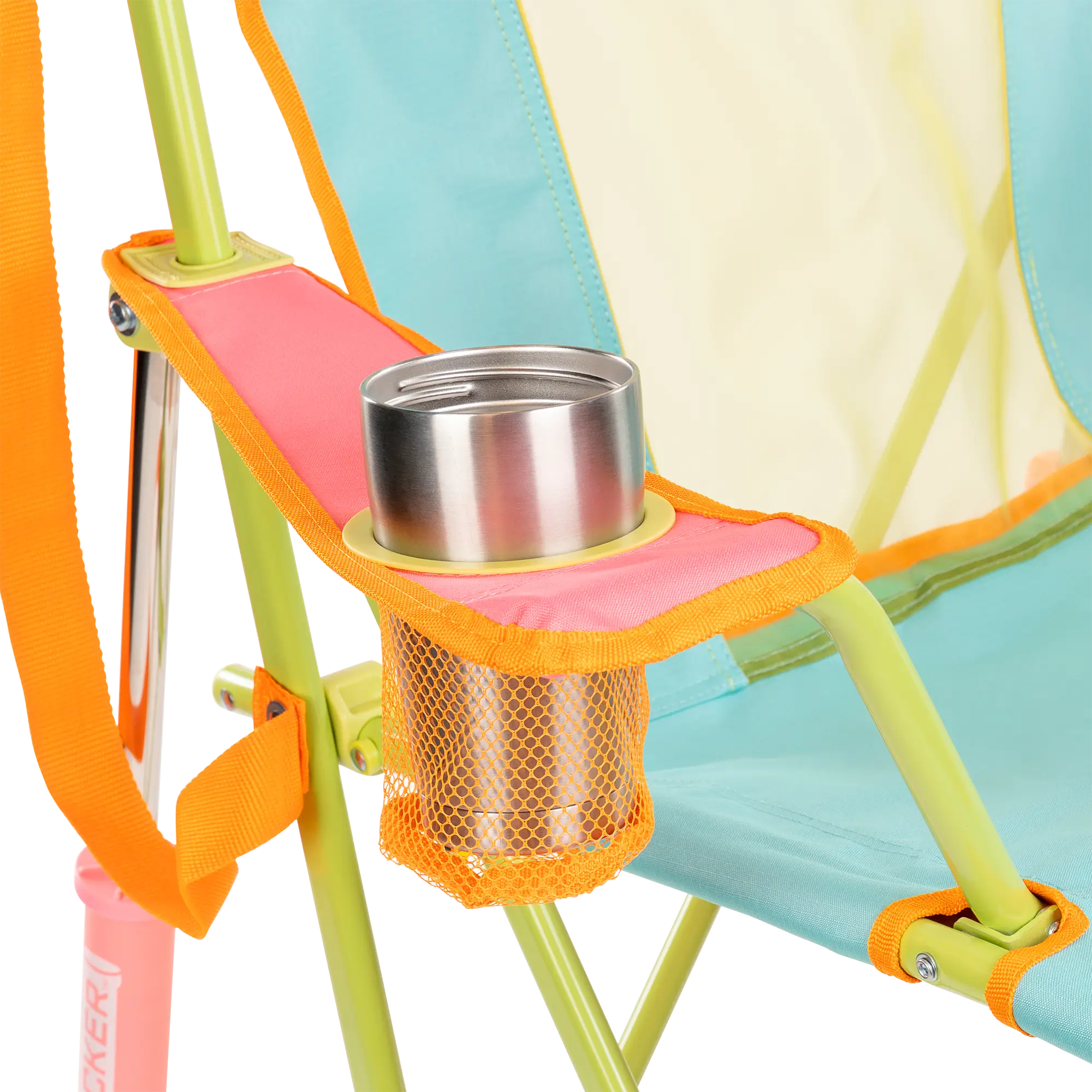 Smooth Motion Comfort Pro Rocker - Choice 375 - Heavy-Duty Kickback Rocker with Beverage Holder Detail