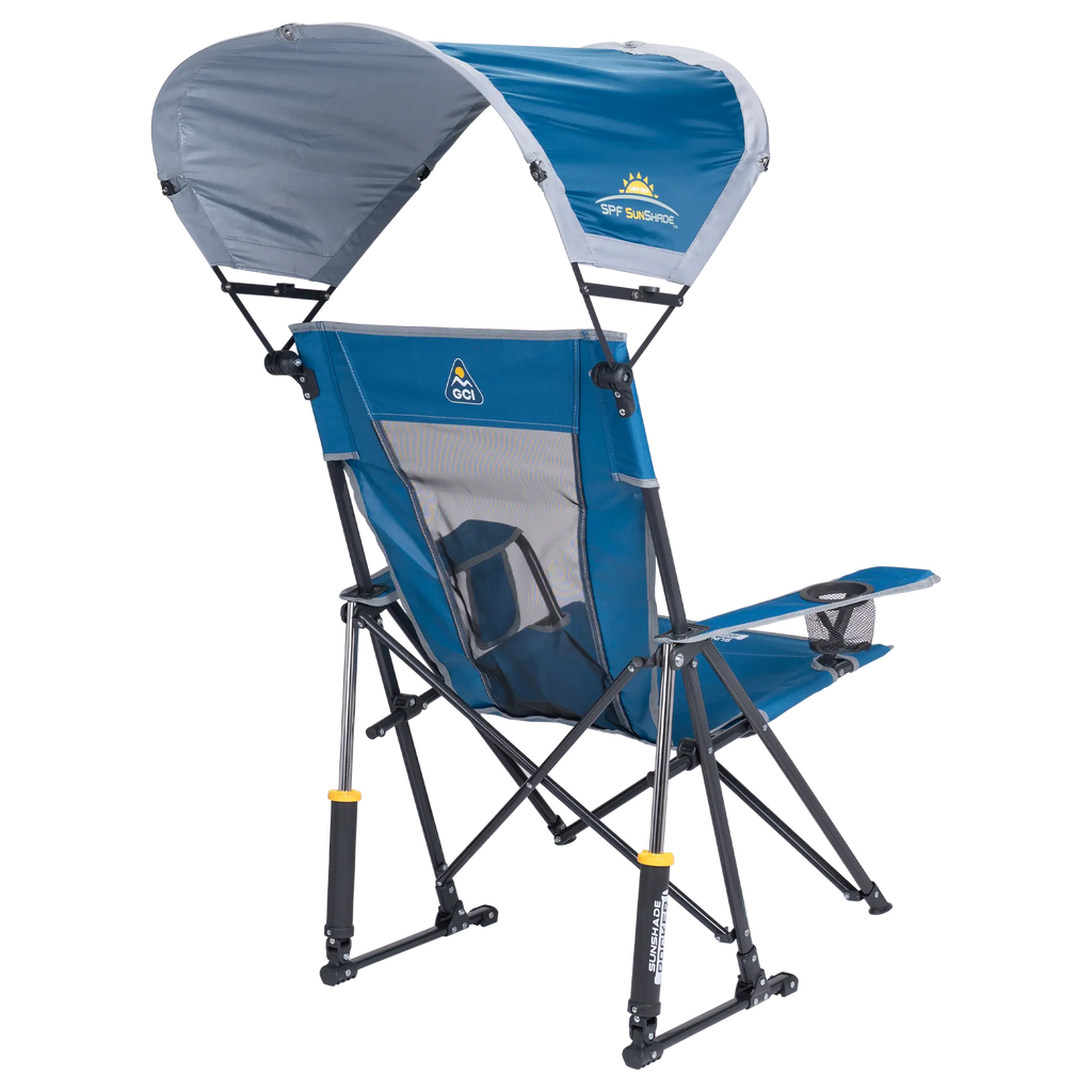 Patented Spring-Action SunShade Rocker - Choice 550 - Freestyle Rocker Portable Outdoor Folding Chair Detail