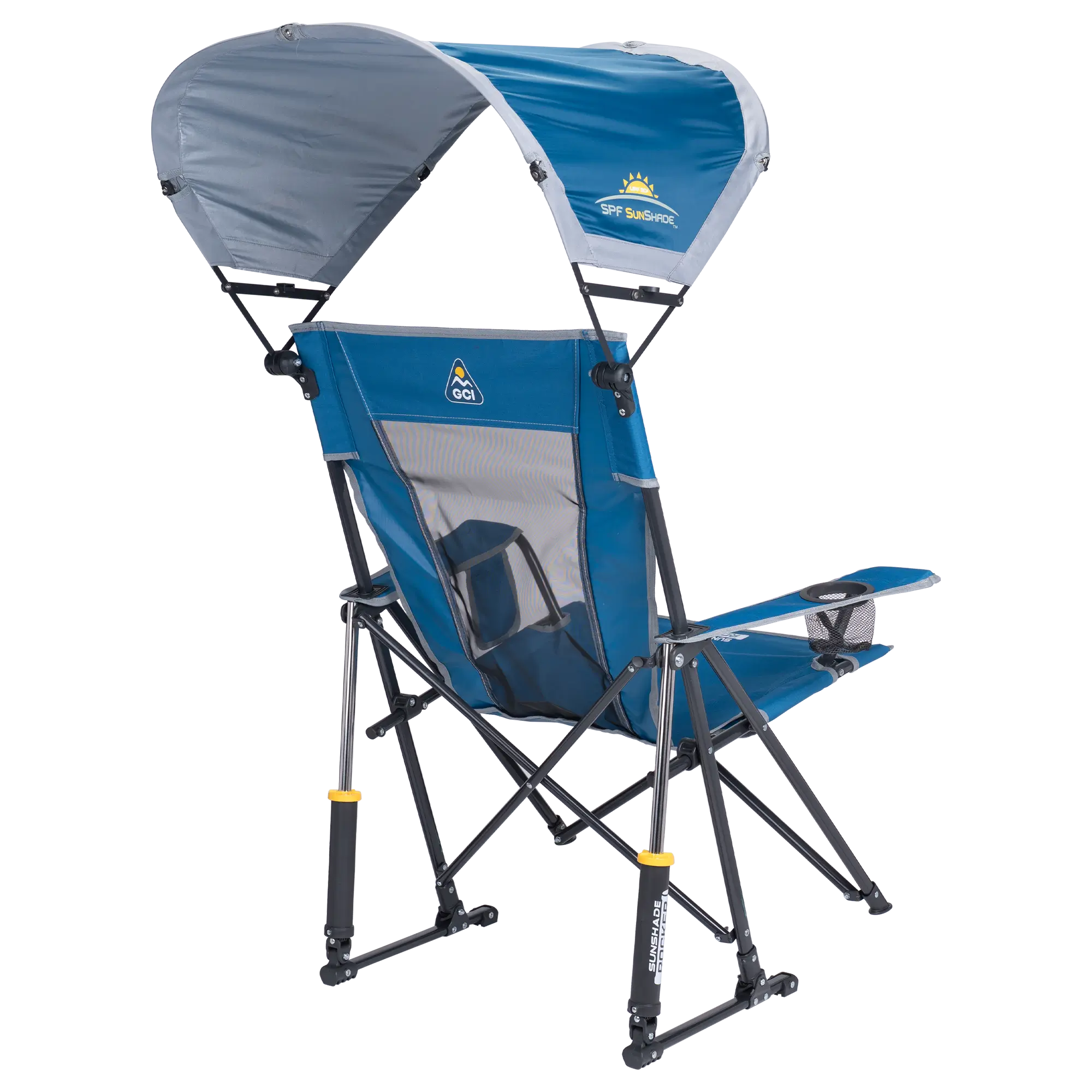 Patented Spring-Action SunShade Rocker - Choice 550 - Freestyle Rocker Portable Outdoor Folding Chair Detail