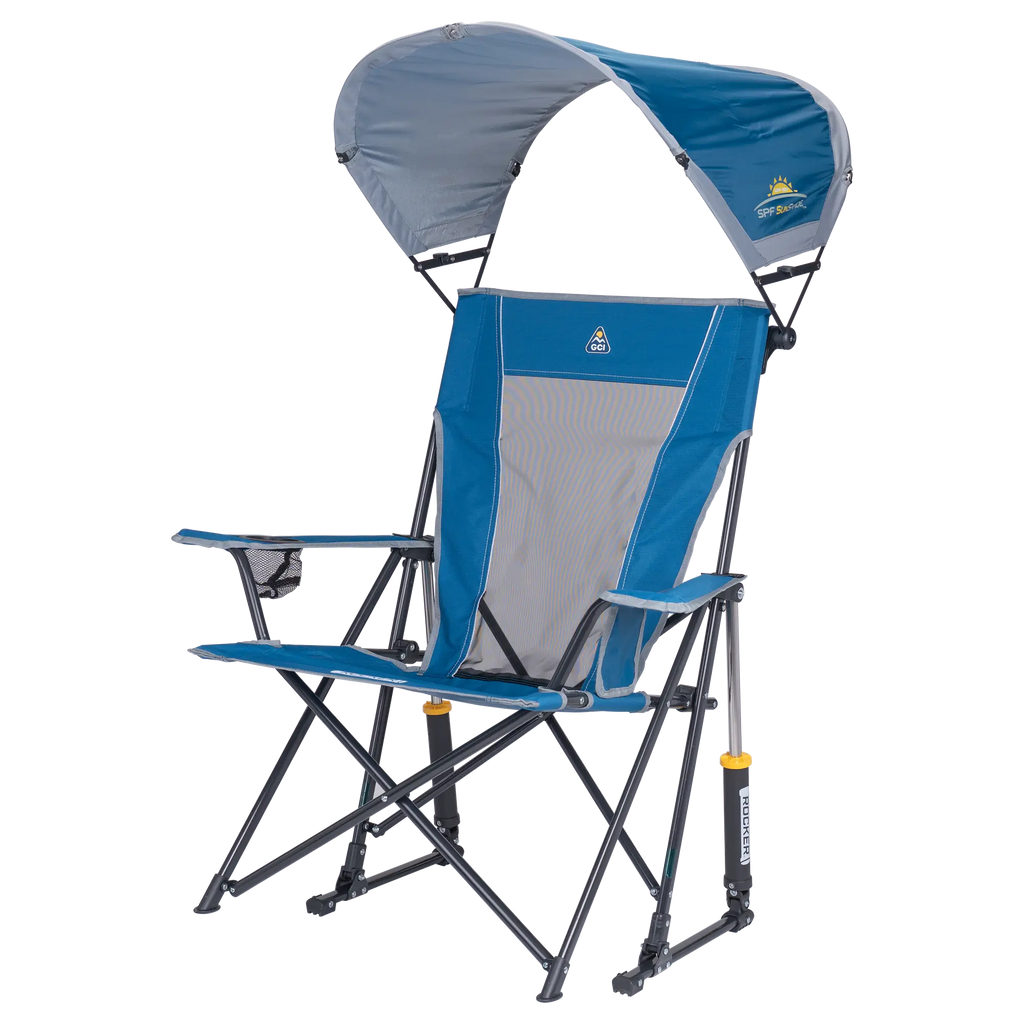 Patented Spring-Action SunShade Rocker - Choice 550 - Freestyle Rocker Portable Outdoor Folding Chair Detail
