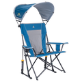 Patented Spring-Action SunShade Rocker - Choice 550 - Freestyle Rocker Portable Outdoor Folding Chair - Neptune Blue