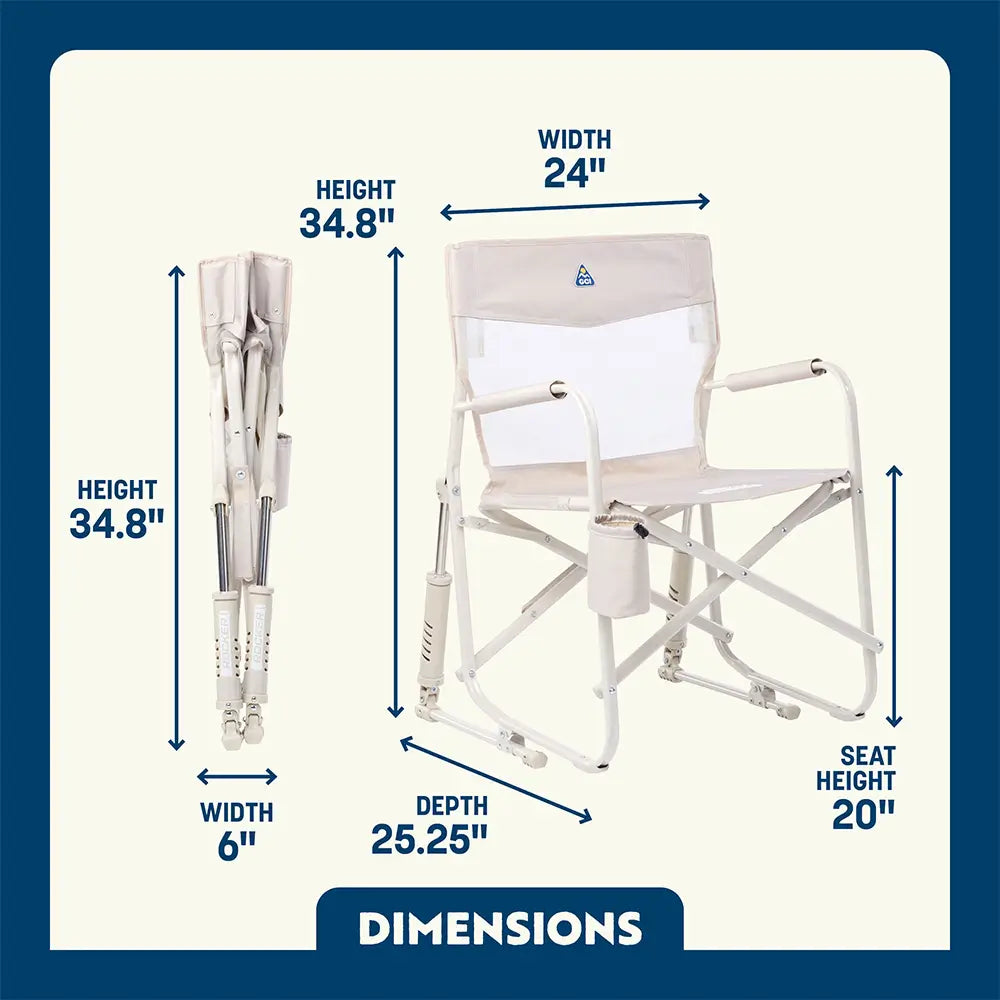 Patented Spring-Action Freestyle Rocker Elite - Choice 460 - Freestyle Rocker Portable Outdoor Folding Chair Detail