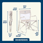 Patented Spring-Action Freestyle Rocker Elite - Choice 460 - Freestyle Rocker Portable Outdoor Folding Chair Detail