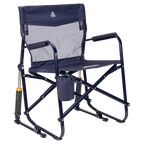 Patented Spring-Action Freestyle Rocker Elite - Choice 460 - Freestyle Rocker Portable Outdoor Folding Chair - Rich Blue