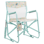 Patented Spring-Action Freestyle Rocker Elite - Choice 460 - Freestyle Rocker Portable Outdoor Folding Chair - Teal Sundress