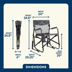 Patented Spring-Action Freestyle Rocker Elite - Choice 460 - Freestyle Rocker Portable Outdoor Folding Chair Detail