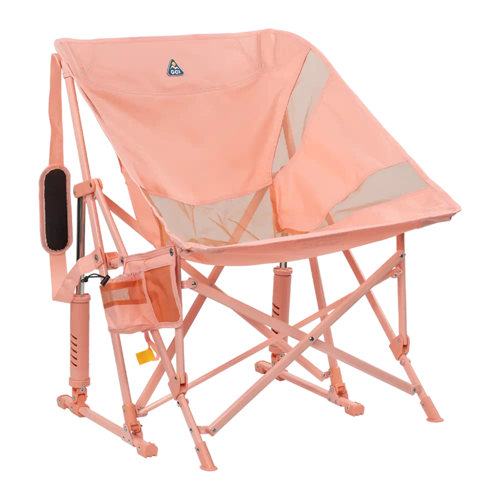 Smooth Motion Pod Rocker Elite - Choice 832 - Freestyle Rocker Portable Outdoor Folding Chair - Soft Pink