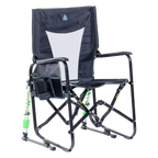 Patented Spring-Action Adjustable Rocker - Choice 573 - Patented Spring-Action Rocking Chair for Camping - Dark Charcoal