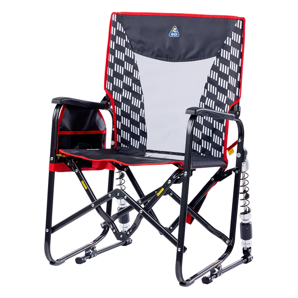 Patented Spring-Action Adjustable Rocker - Choice 573 - Patented Spring-Action Rocking Chair for Camping Detail