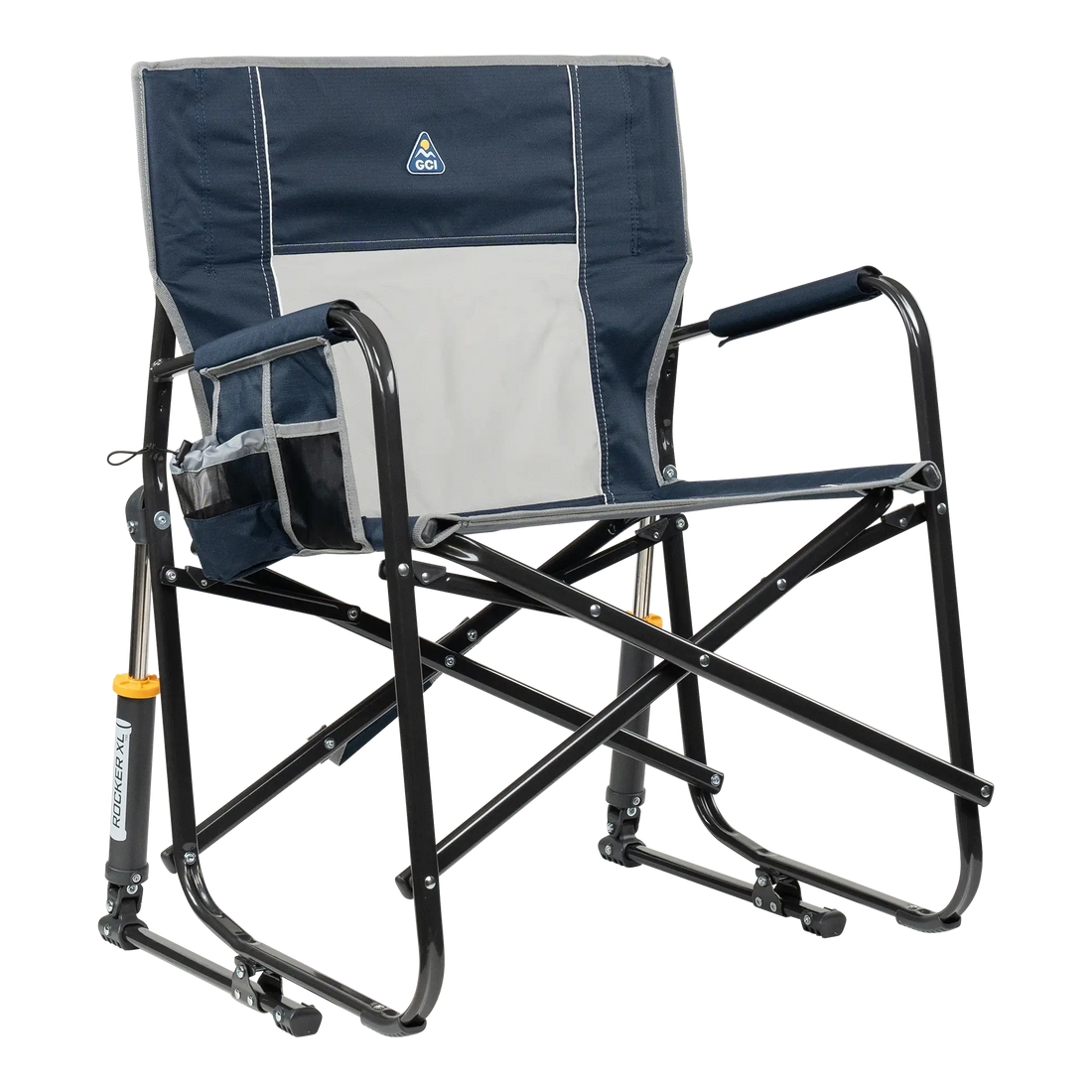 Patented Spring-Action Freestyle Rocker XL - Choice 552 - Freestyle Rocker Portable Outdoor Folding Chair - Indigo