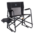 Smooth Motion Freestyle Rocker XL with Side Table - Choice 836 - Freestyle Rocker Portable Outdoor Folding Chair - Black