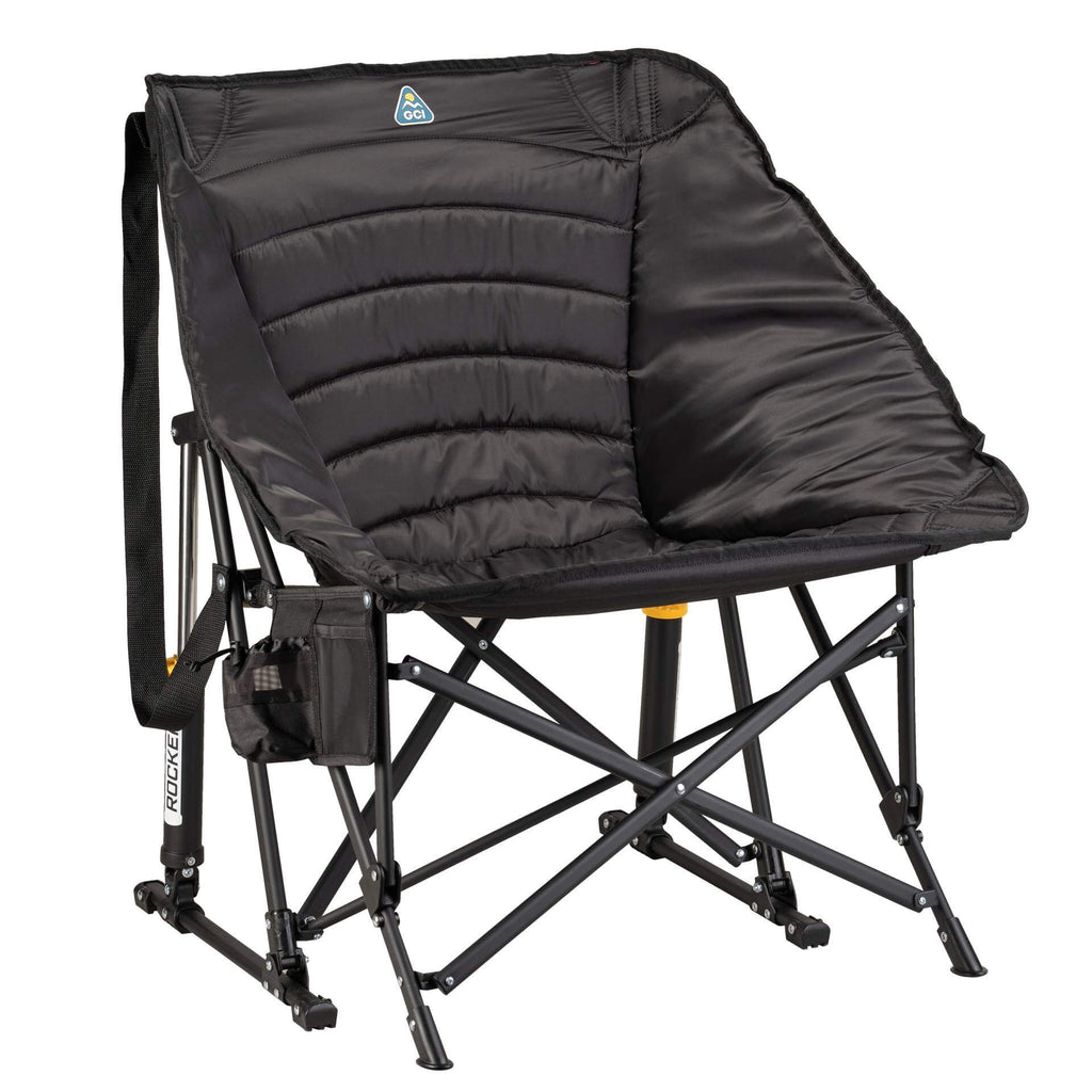 Smooth Motion Puff Rocker - Choice 731 - Freestyle Rocker Portable Outdoor Folding Chair - Black