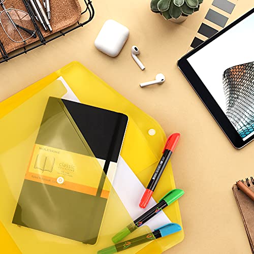 Modern 6 Pack Clear Document Folders Plastic Envelopes Poly Envelopes