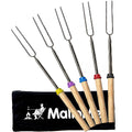 MalloMe Smores Sticks for Fire Pit Long - Marshmallow Essentials