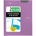 Five Star 2-Pocket Folder, Plastic Folder with Stay-Put Kit