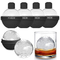 Modern Silicone Ice Ball Molds for Whiskey - Set of 4 Kit