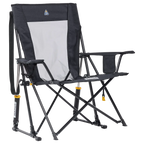 Heavy-Duty Freestyle Comfort Pro Rocker XL - Choice 107 - Heavy-Duty Kickback Rocker with Beverage Holder - Heathered Charcoal