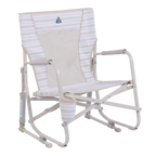 Luxury Camp Beach Rocker - Choice 712 - Freestyle Rocker Portable Outdoor Folding Chair - Neutral Stripe