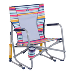 Luxury Camp Beach Rocker - Choice 712 - Freestyle Rocker Portable Outdoor Folding Chair - Multi Stripe