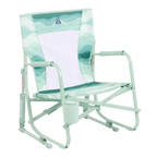 Luxury Camp Beach Rocker - Choice 712 - Freestyle Rocker Portable Outdoor Folding Chair - Green Beach Wave