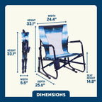 Luxury Camp Beach Rocker - Choice 712 - Freestyle Rocker Portable Outdoor Folding Chair Detail