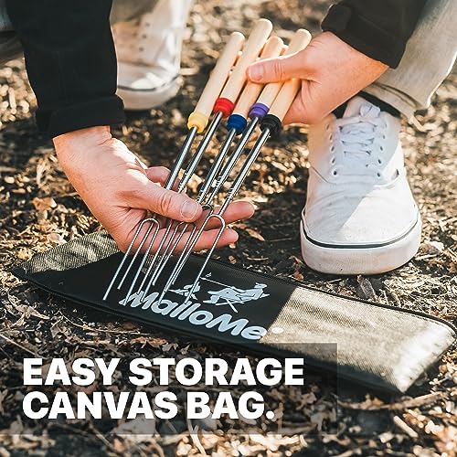 MalloMe Smores Sticks for Fire Pit Long - Marshmallow Essentials