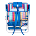 Rust-Resistant Aluminum Big Surf with Slide Table - Choice 334 - Low-Profile Reclining Beach Chair with Backpack Straps Detail