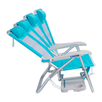 Rust-Resistant Aluminum Big Surf with Slide Table - Choice 334 - Low-Profile Reclining Beach Chair with Backpack Straps Detail